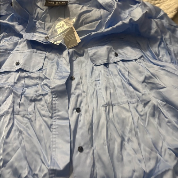 Lane Bryant Sky Blue Shirt nwt - Picture 5 of 5